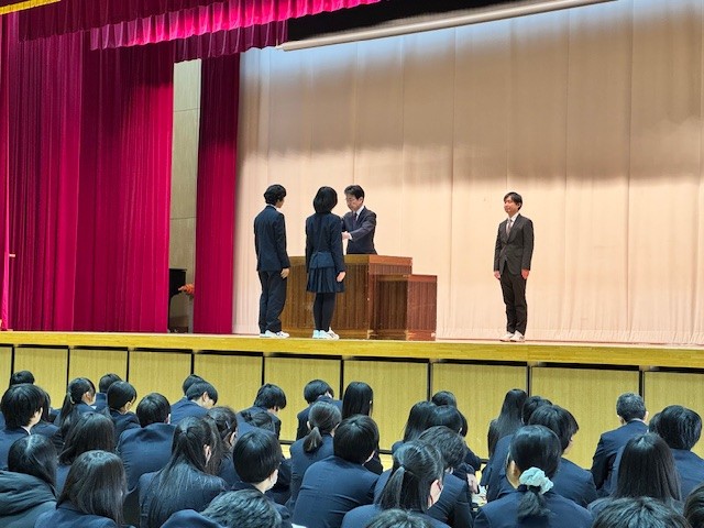 3学期始業式　表彰